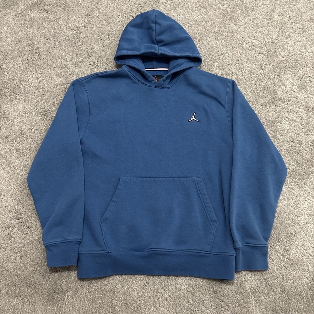 Air Jordan Hoodie Mens Size Small Blue Pullover Sweatshirt Jumpman Fleece